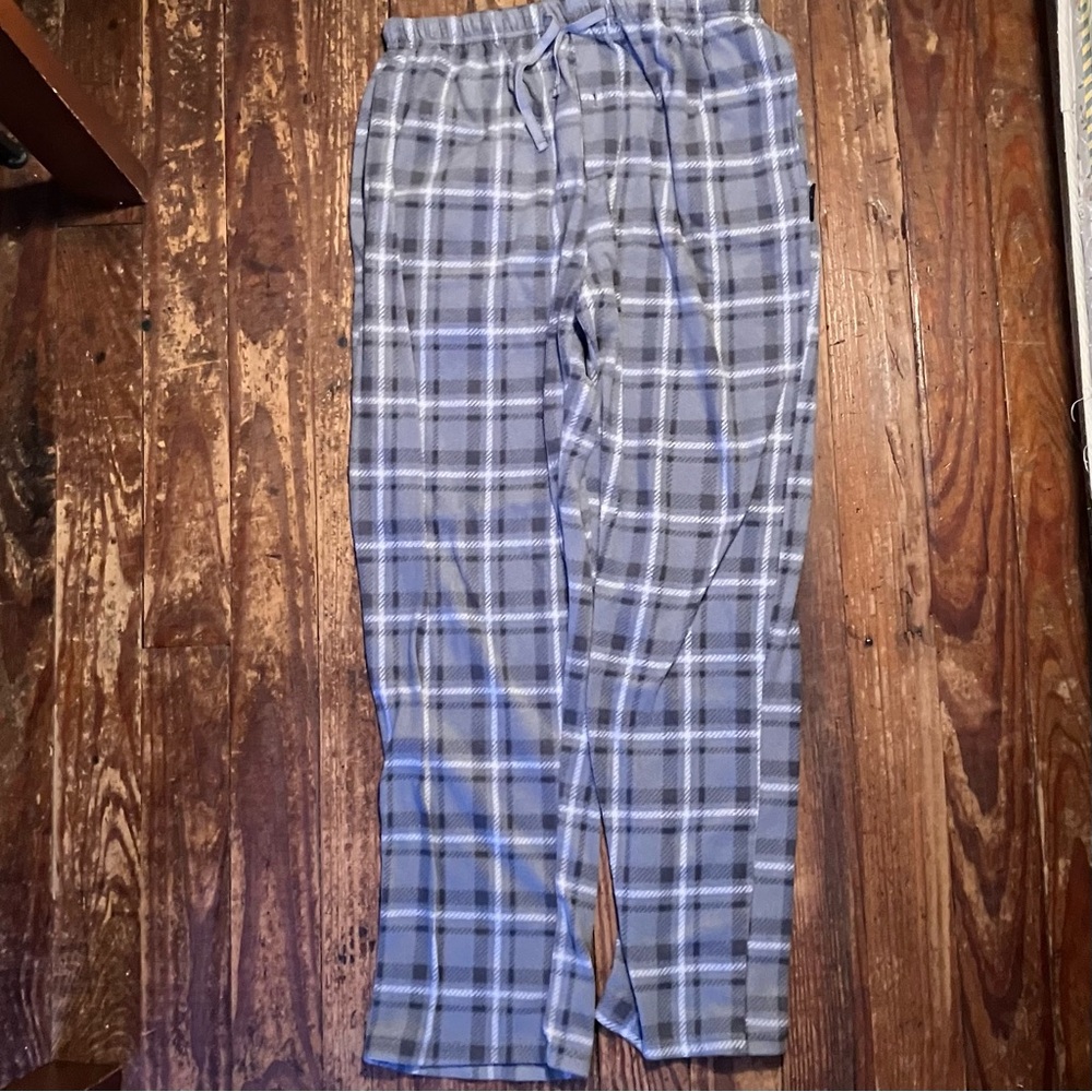 Men's Plaid Lounge Pants - Gray
